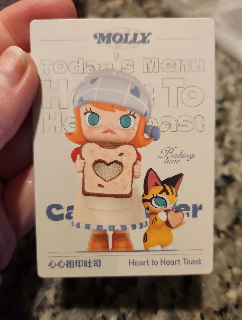 Pop Mart Molly Baking Time Carb Lover Blind Box Heart To Heart Toast Figure I'm